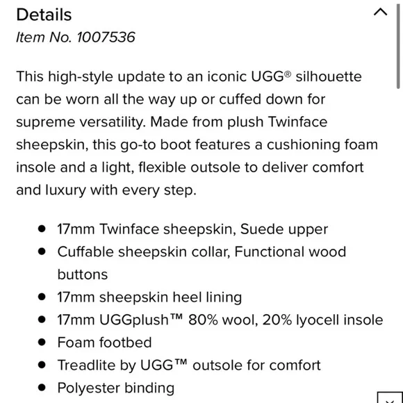 UGG Over The Knee Boots Rare UGG Boots Thigh High Boots Size 6 Brand New - Picture 8 of 9